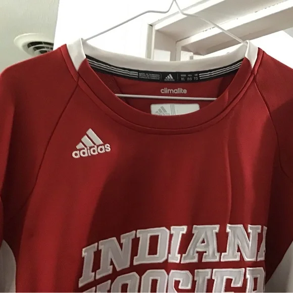 Adidas red and white climate Indiana university sweatshirt - Picture 2 of 3